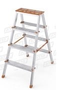 Çift Çıkışlı Profil Merdiven 4+4 Basamakli