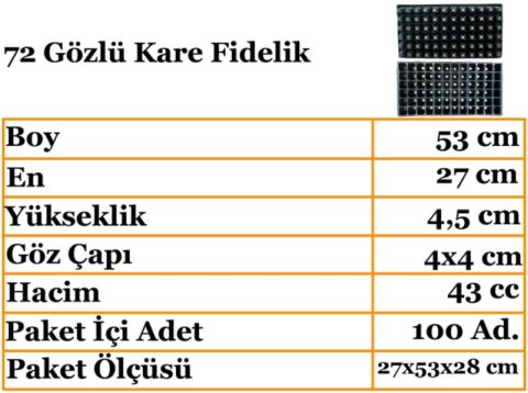 72 Gözlü Tohum Ekim Viyolu (10 Adet)