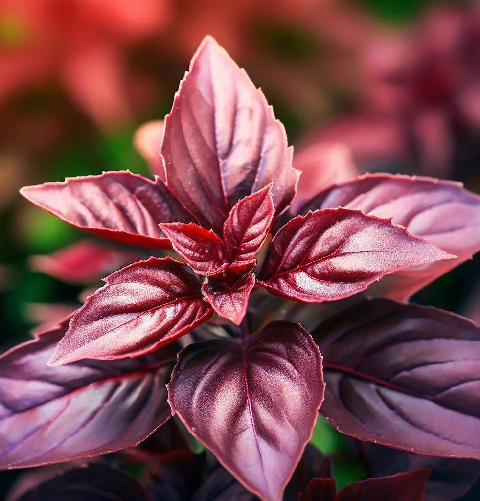 Ata Tohumları Geleneksel Red Basil Boza Kırmızı Tatlı Fesleğen Tohumu(100 tohum)