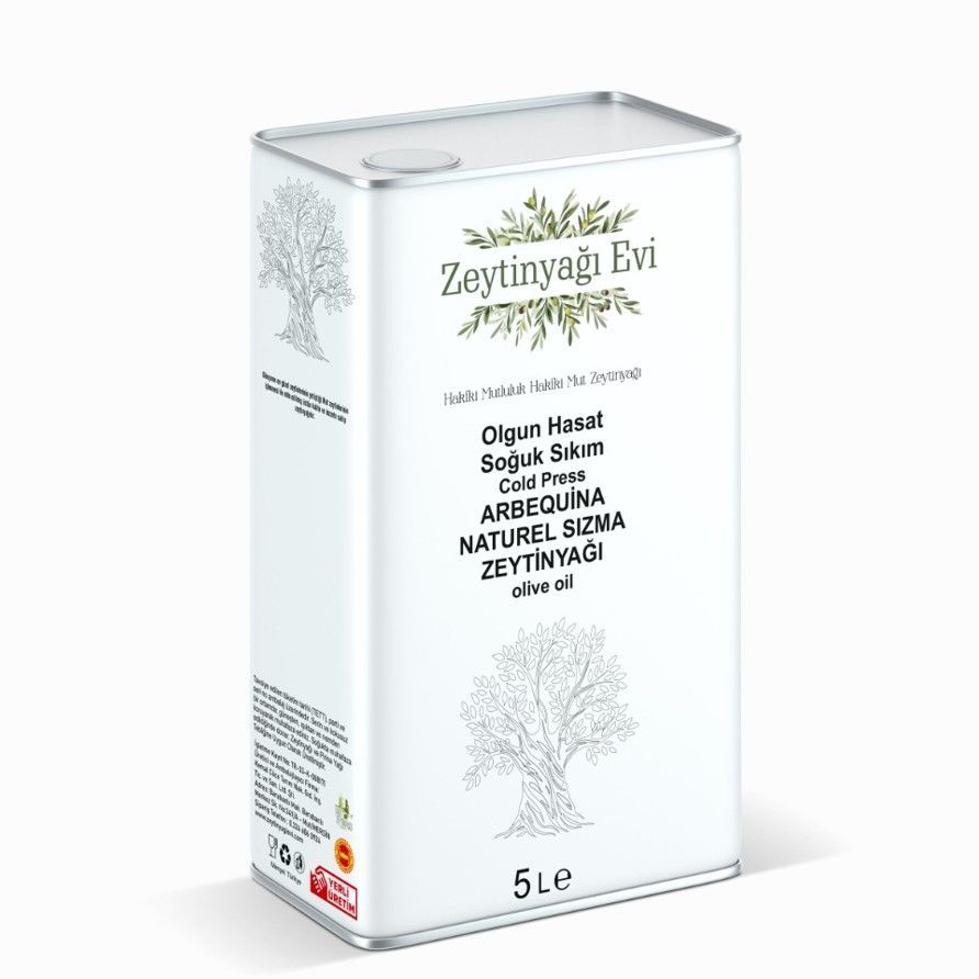 Naturel Sızma Soğuk Sıkım Arbequina Zeytinyağı (5 litre) Tek Bahçe