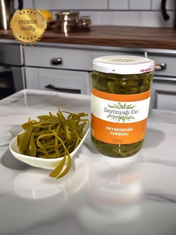 Özel Cam Şişe  Kaya Koruğu Turşusu 600 gram