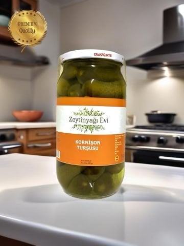 Özel Cam Şişe  Kaya Koruğu Turşusu 600 gram
