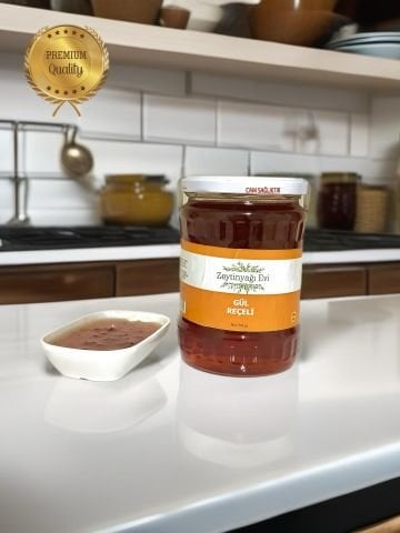 Gül Reçeli Cam Şişe 710 Gram