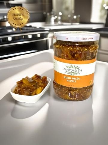 Yöresel Lezzetler Akdeniz Kuru İncir Reçeli Cam Şişe 710 Gram