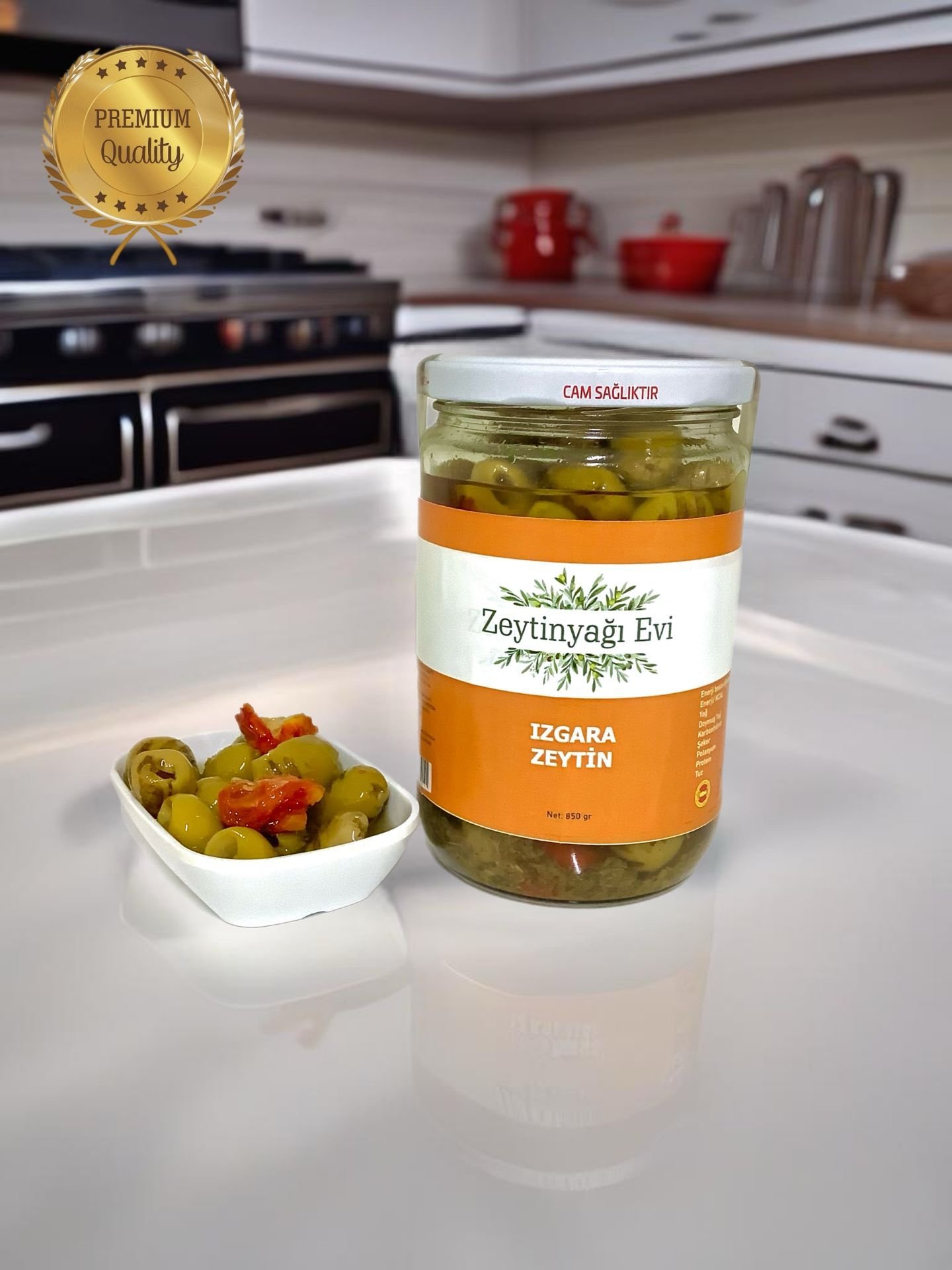 Zeytinyağlı Izgara Zeytin Salatası Domates Kurusu ve Baharat İlaveli 850 Gram