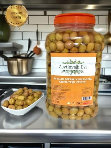 Doğal Tatlandıre Ayvalık Sofralık Kırma Zeytin 5500 Gram İri Kalibre
