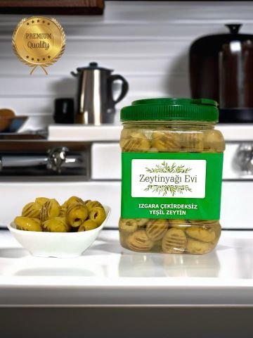 Izgara Çekirdeksiz Yeşil Zeytin Salatası 900 Gram Pet Ambalaj