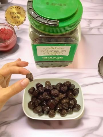 Sele Sofralık Siyah Zeytin 900 Gram Doğal Fermente 900 Gram