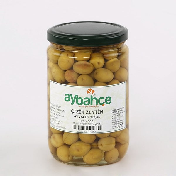 Ayvalık Çizik Yeşil Zeytin 450 gr. X-Smal (321-350)