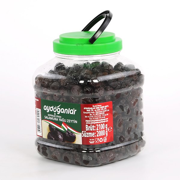 Siyah Yağlı Salamura Zeytin 2Kg X-Small-321-350