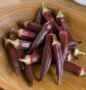 Doğal Kırmızı Burgundy Bamya Tohumu(20 tohum)